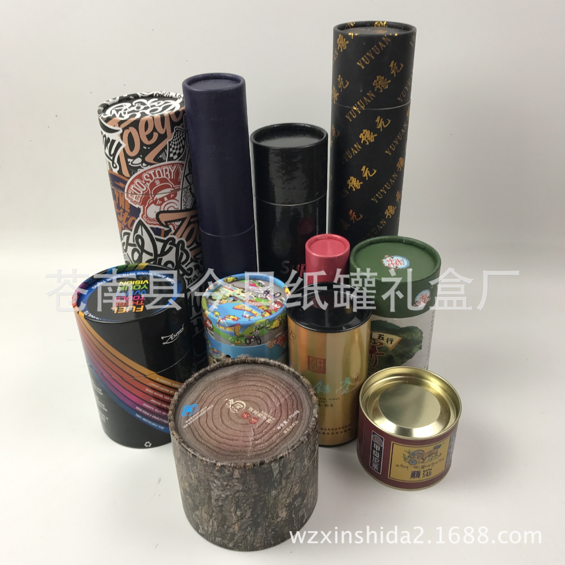 定 做大牛皮纸枕头圆筒茶叶装罐花茶纸罐坚果茶叶包装纸质包装罐