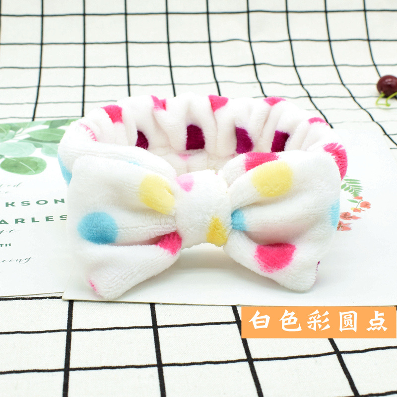 Coral Velvet Butterfly End Hair Band Makeup Washing Hair Band