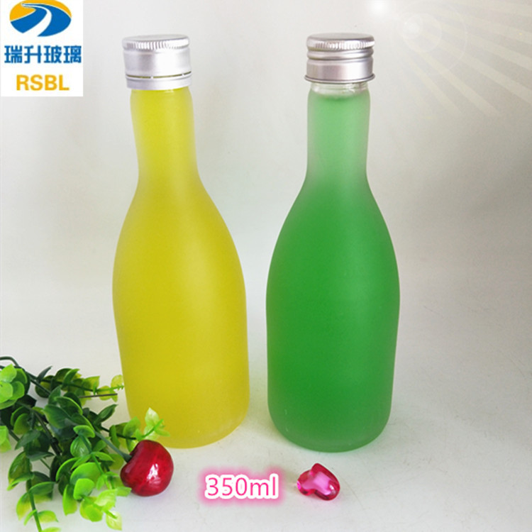 350ml磨砂酒瓶白酒玻璃瓶保健品酒瓶药酒瓶清酒瓶果酒分装瓶密封