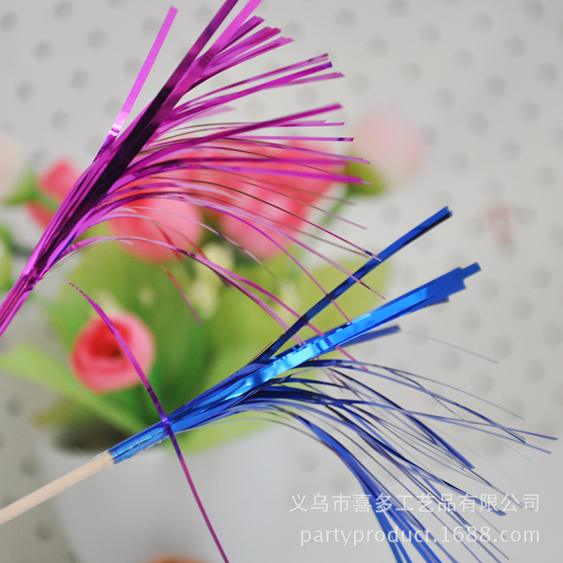 Desechable colorido creativo palo de cigarrillo palo de fruta tenedor pastel palo plato de fruta decoración palo Hotel KTV bar palo de vino