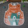 Waterproof children's three dimensional eating bib for food, with ties on the back