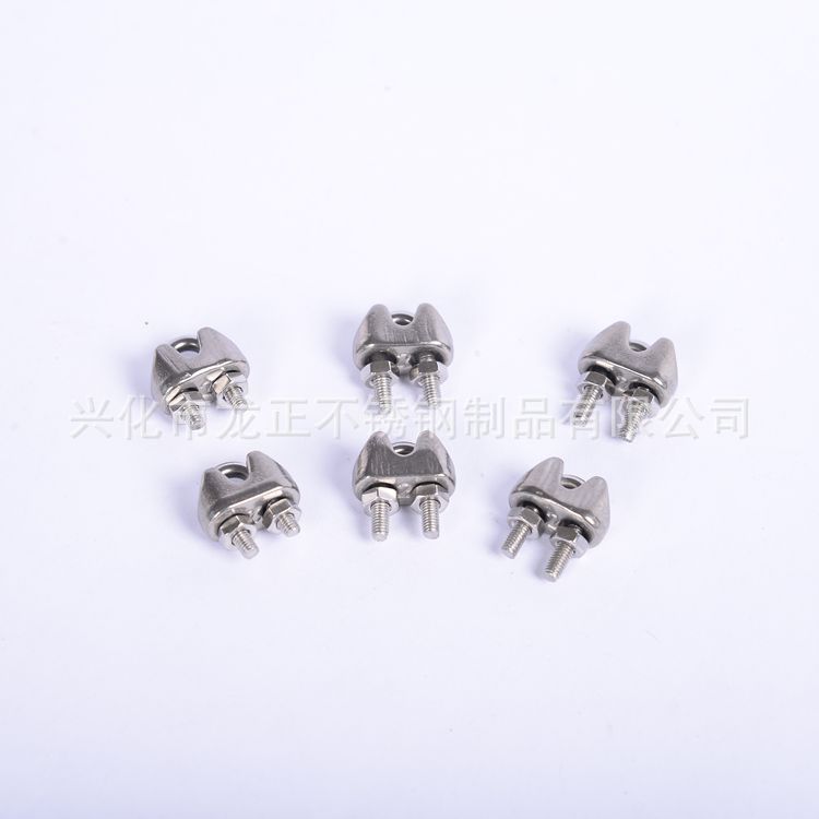 厂家不锈钢钢丝绳卡头不锈钢304，M2钢丝绳夹头 索具件