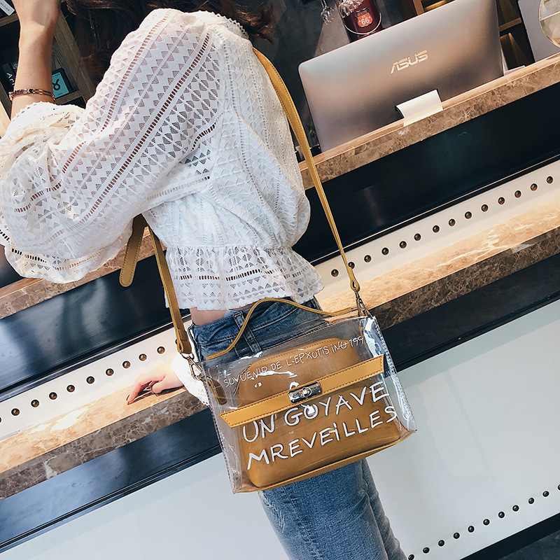 jöle çanta kadın çantası şeffaf yazlık haberci çantası tek omuz anne ve çocuk çantası_voghion.com