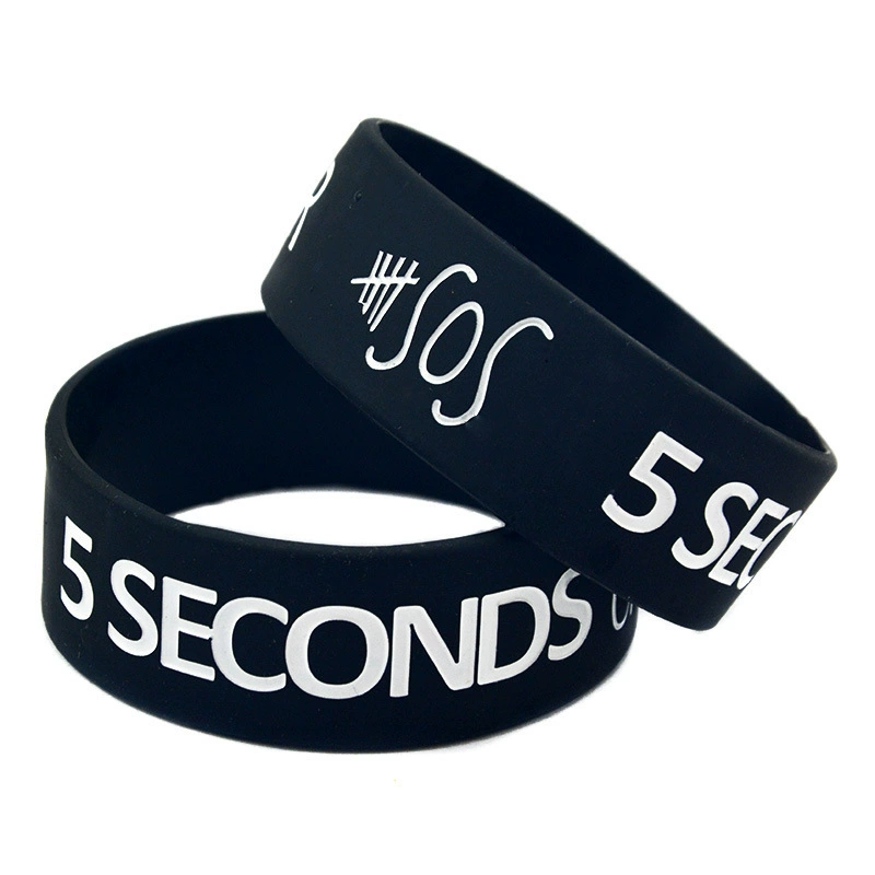 Европейско-американский стиль 5 Seconds of Summer силиконовый браслет 1-дюймовый со звездой