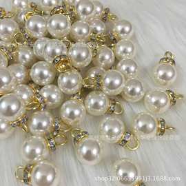 批发仿珍珠吊坠挂件礼盒吊珠配饰diy喜铺礼袋箱包饰品配件拉链头