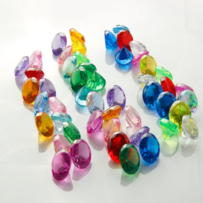 亚马逊跨境批发亚克力钻尖底钻婚庆钻石 DIY饰品配件宾果游戏钻