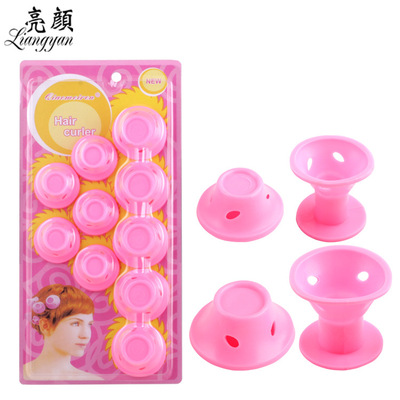 廠家直銷矽膠卷發器 蘑菇卷發器鈴铛卷發器不傷發發卷卷發筒卡裝