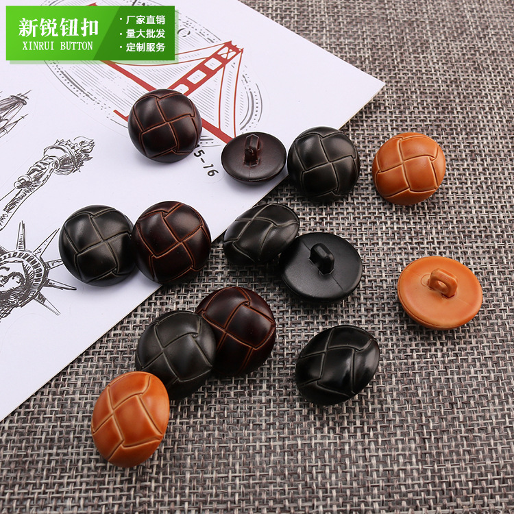 In stock imitation leather plastic button ABS button clothing accessories coat sweater leather coat fur button