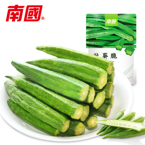 New Product Launch: Crispy Okra 50g Bag, Ready-to-Eat Snack Vegetable Dried Okra, Hainan Specialty