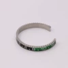 Silver+green black