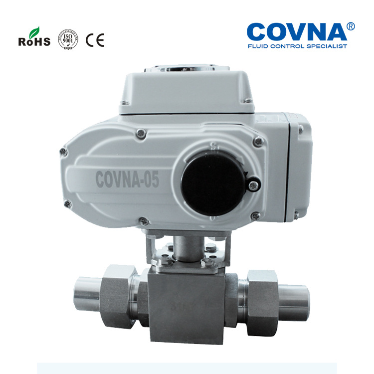 科威纳COVNA高压焊接电动球阀 不锈钢电动球阀AC200V全通径