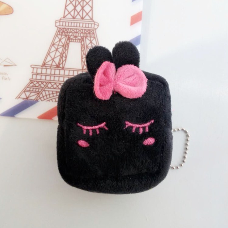 Monedero de felpa para mujer estilo japonés y coreano con diseño de Totoro bolso cuadrado para llaves