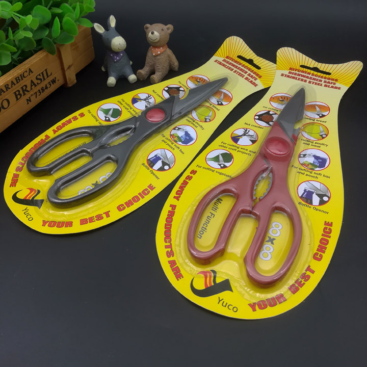Tijeras en forma de pez N2432 tijeras de cocina de doble propósito abridor de botellas herramientas domésticas Yiwu al por mayor 2 yuanes tienda