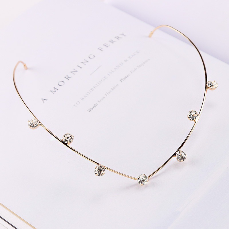 Nueva espalda-Usar rizador de pelo accesorios para el cabello moda dulce aleación rhinestone banda de pelo accesorios nupciales accesorios para la cabeza accesorios al por mayor