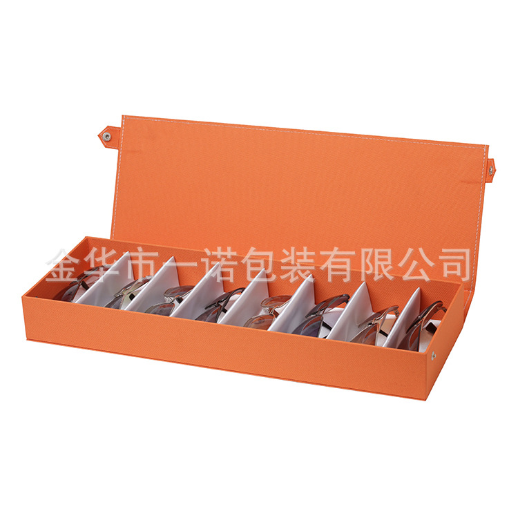 现货批发8位书形尼龙布眼镜展示收纳盒太阳镜收纳展示盒厂家批发