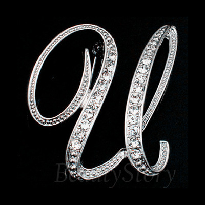 Broche de letras inglesas incrustadas en diamantes deseo Comercio exterior popular broche de metal de todos los partidos collar de la insignia de los hombres hebilla Pin image 28