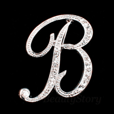 Broche de letras inglesas incrustadas en diamantes deseo Comercio exterior popular broche de metal de todos los partidos collar de la insignia de los hombres hebilla Pin image 9