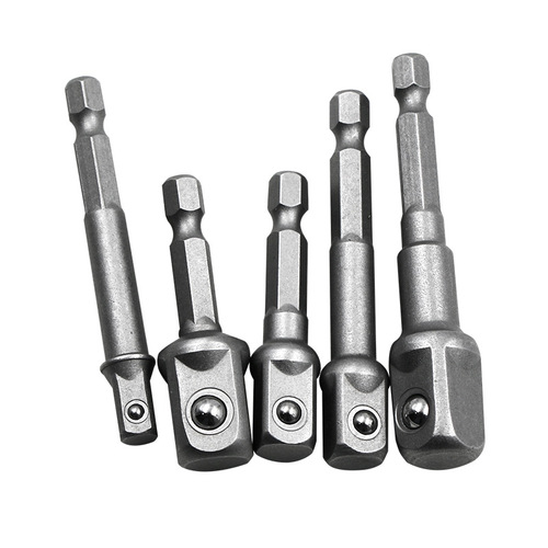 Hexagonal handle to square head sleeve adapter, small 1/4 3/8 1/2 air blower electric sleeve connection conversion rod