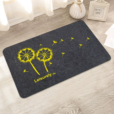 Avtomobil döşəmə paspasları — advertising mat a generation of - printed-gray-dandelion-yellow-40cm60cm
