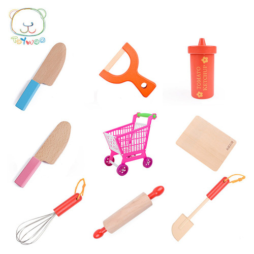 New product launched Strawberry Play House Kitchen Toy Simulation Hamburger French Fries Seasoning Baking Toy Set