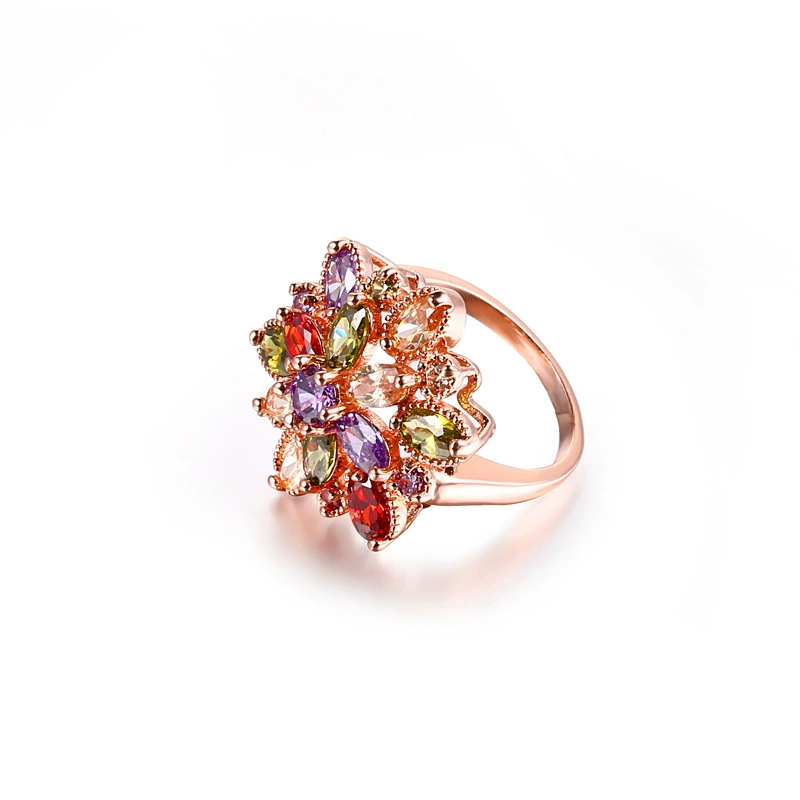 卡诗 Accessory, ring with stone with zircon, wedding ring, Aliexpress, flowered