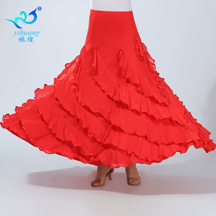 Тренировочный наряд для бальных танцев, широкая юбка-полусолнце, современное платье для бальных танцев, наряд для сценических выступлений и соревнований, одежда для бальных танцев.