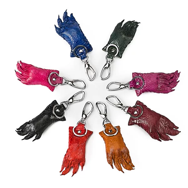 Crocodile paw keychain key pendant men's leather car lock keychain crocodile leather goods manufacturers in stock