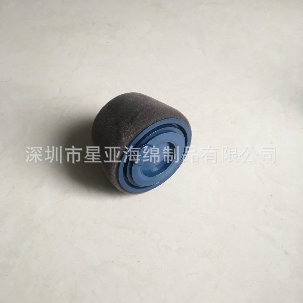 来料 加工成型表面植圆筒刷墙面油漆刷海绵异形三件蓝色绒毛