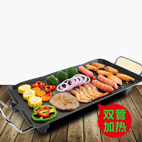 Korean multi-functional non-stick electric grill pan smokeless grill fish oven household take-out grill pan 110V electric grill pan