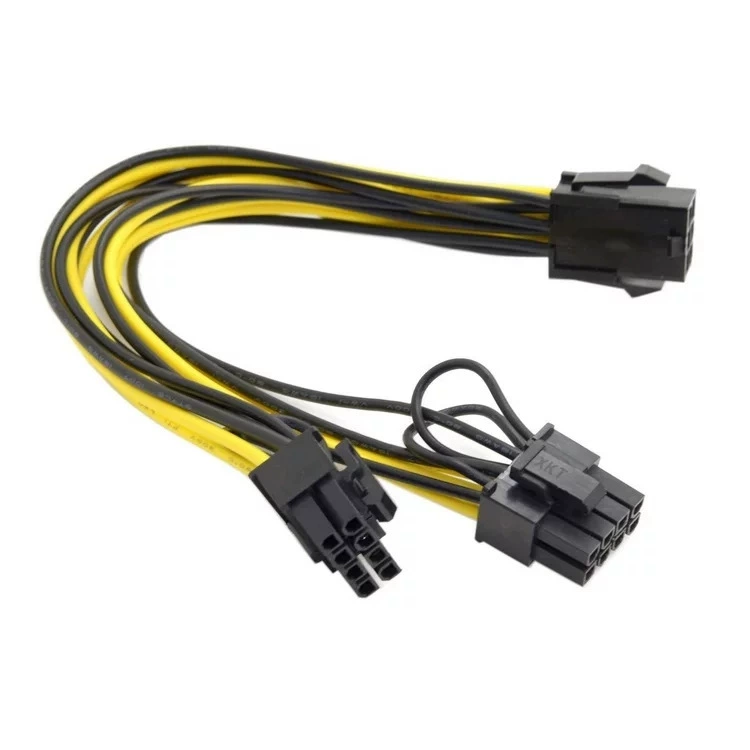 Графическая карта 6pin к двойному питанию 6P к двойному 8P медный удлинитель 6 к 8pin