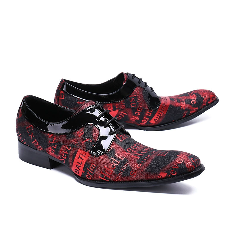 Деловые красные персонализированные туфли в горох, яркая кожаная мужская обувь для вождения с квадратным носком, маленькие размеры, одиночные туфли больших размеров, мужская обувь, низкие Туфли