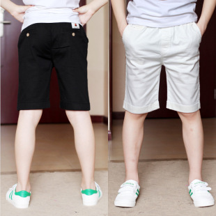 A generation of Spangur men's shorts comfortable cotton solid color series White black pants