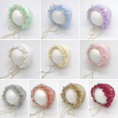 Cross border children Photography clothing baby photograph soft Princess Hat Newborn baby Lace lace Hat