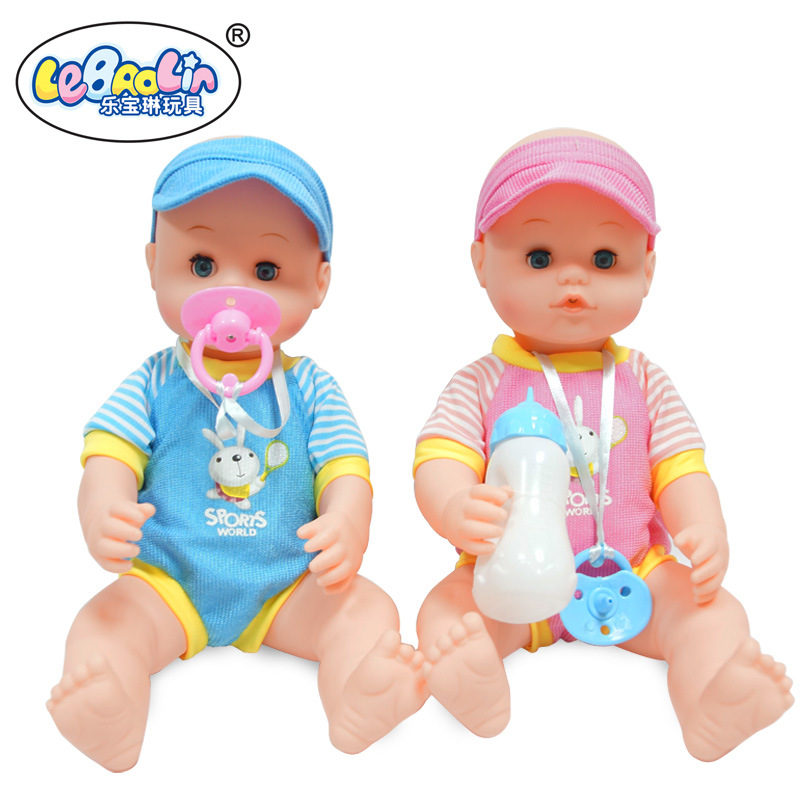 Simulación muñeca botella de alimentación de plástico pezón botella de alimentación de agua botella de alimentación de juguete para niños
