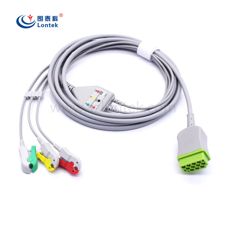 GE 马奎特DASH2500 3000 PRD1000 B20一体式3导监护仪导联线医用