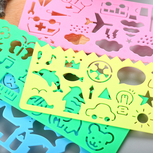 Creative children's multi-functional educational ever-changing ruler cute student stationery drawing practice painting set ruler