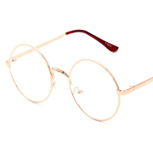 Jet 3048 Harry Potter same style large round frame flat mirror metal retro prince mirror glasses men and women glasses frame
