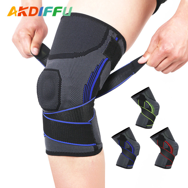 Deportes rótula de silicona rótula presión de resorte rótula baloncesto transpirable rótula montañismo protección de la rodilla