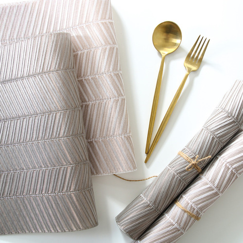 Table Mat, Dinner Plate Mat, Heat Insulating Mat, Waterproof PVC, Thickened Modern Minimalist Western Food Mat, Nordic Heat Resistant Home Use