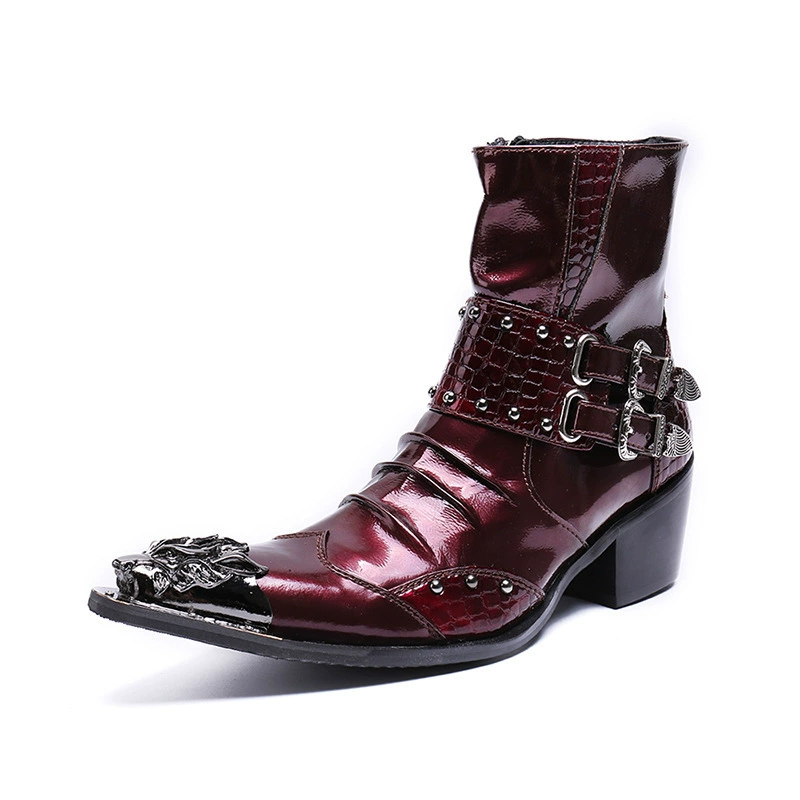 Новая Мужская модная мужская обувь, персонализированная кожаная обувь для стилиста с железным носком, европейские и американские британские сапоги, ботинки Martin в европейском и американском стиле