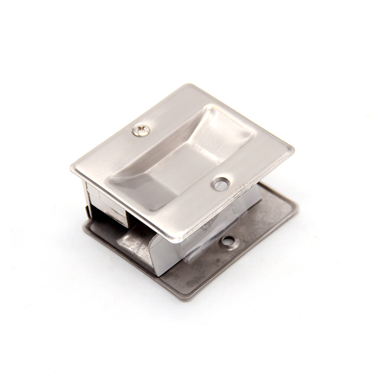 移门拉手B-YJ6605-SN锌合金移门锁拉丝镍浴室木门推拉简约门把手