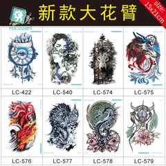 Cross-border supply source factory direct sale waterproof tattoo sticker personalized large image arm tattoo sticker temporary tattoo sticker