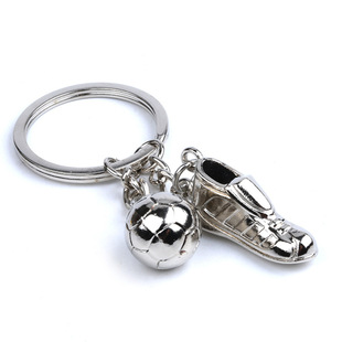 Creative football sports shoes, metal keychain, Birthday gift, wholesale