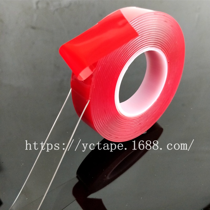 Yongcheng fuerte transparente impermeable transparente acrílico de doble cara adhesivo nano cinta coche signos hardware publicidad 1mm