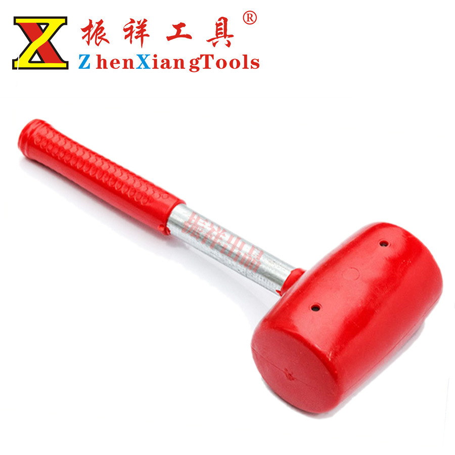 振祥工具 建筑工具 优质铁柄胶锤瓷砖安装锤子钢管橡胶锤安装锤