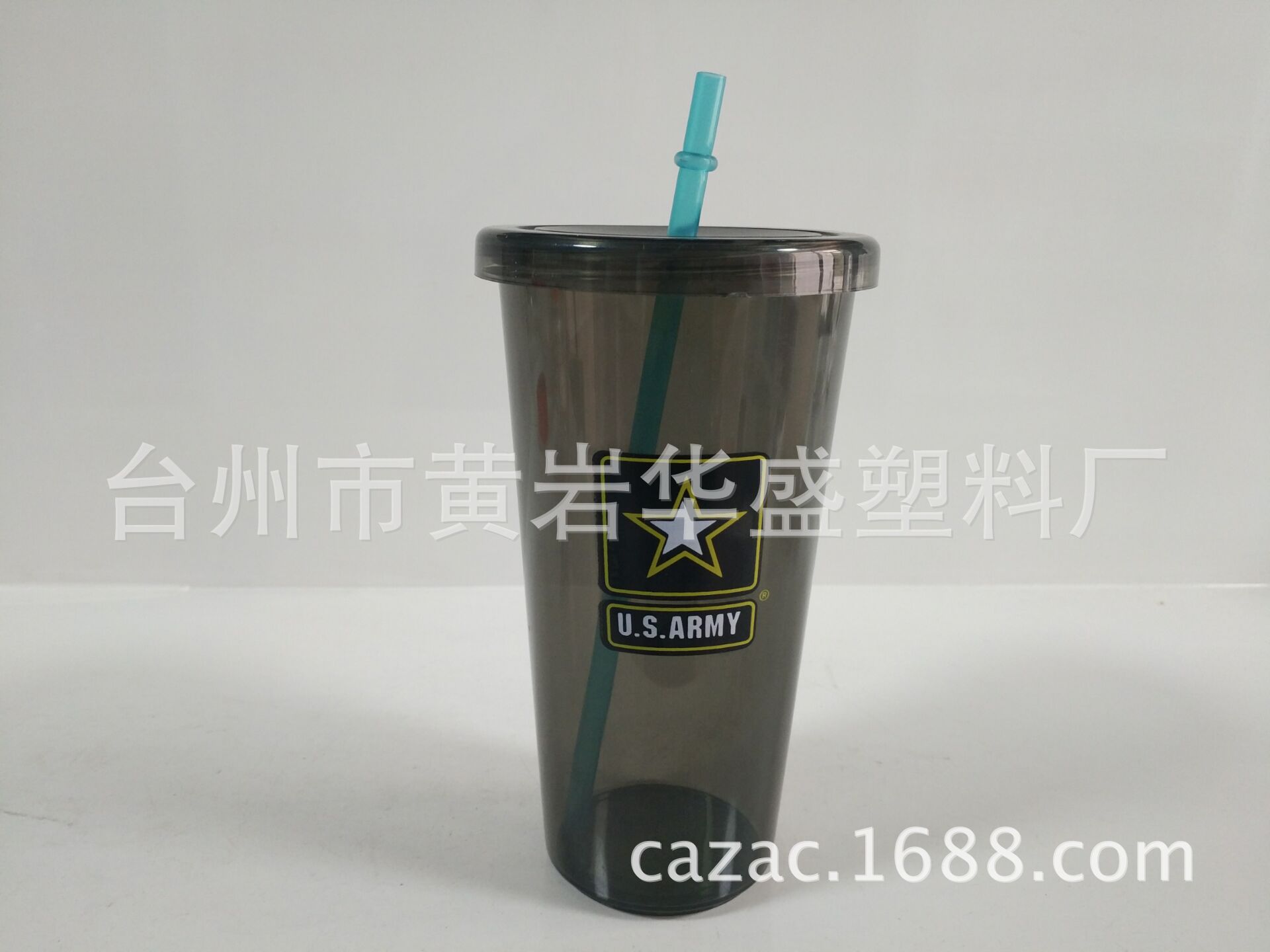 厂家直销塑料吸管杯  ps公鸡杯 梅森罐瓶 单层塑料吸管杯