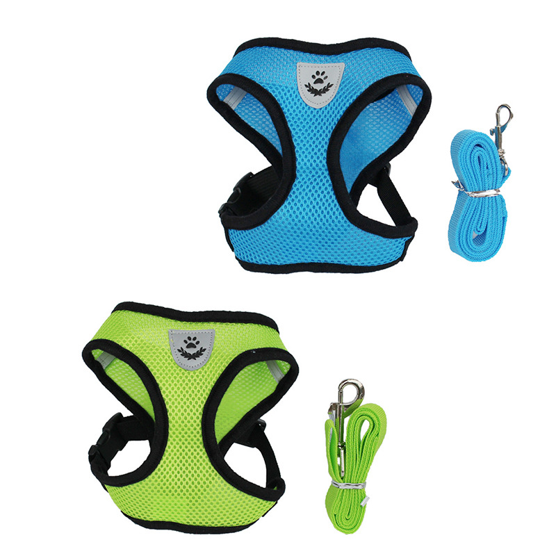 Mascota pecho espalda perro Correa chaleco malla transpirable pecho Correa traje gato perro cadena en stock al por mayor