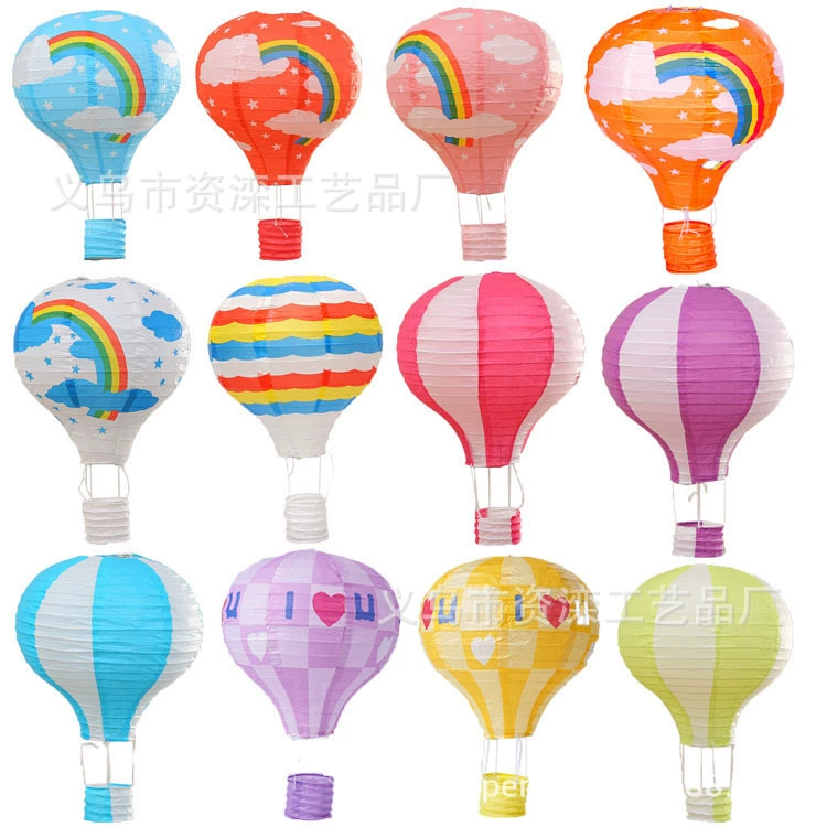 Balloon, flashlight, evening dress, folding paper