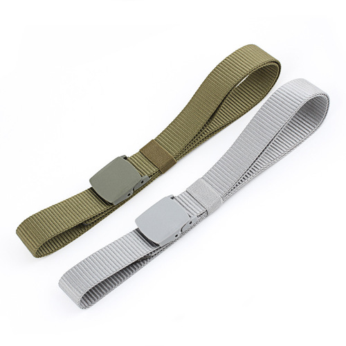 New outdoor plastic buckle imitation nylon sports women's canvas wide belt men's casual belt tactical pants belt