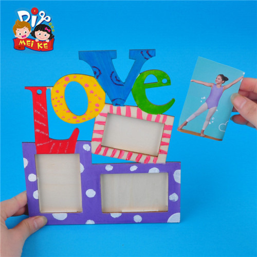 Mother's Day handmade diyLOVE photo frame for children coloring creative pendant photo frame making materials wholesale to send to mom